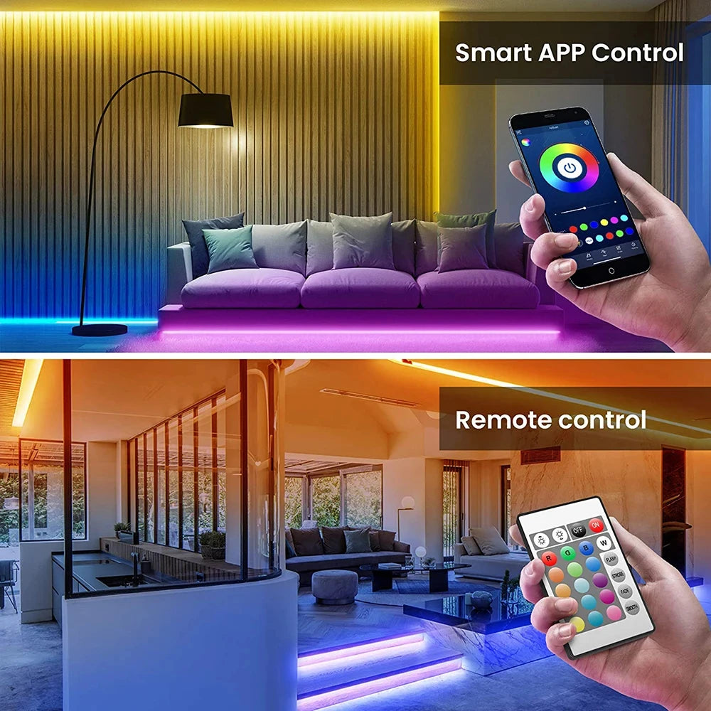 Smart LED Strip Lights | App & Remote Control, RGB Color Changing