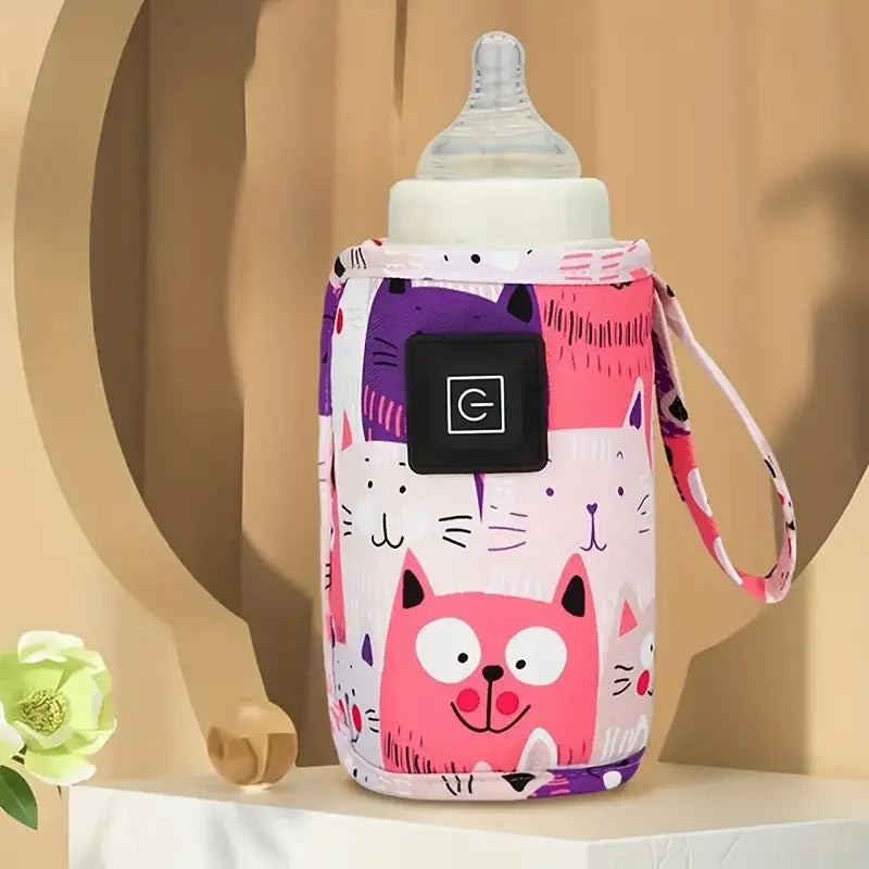 Portable USB Baby Bottle Warmer | Insulated Travel Bag & Heat Preservation