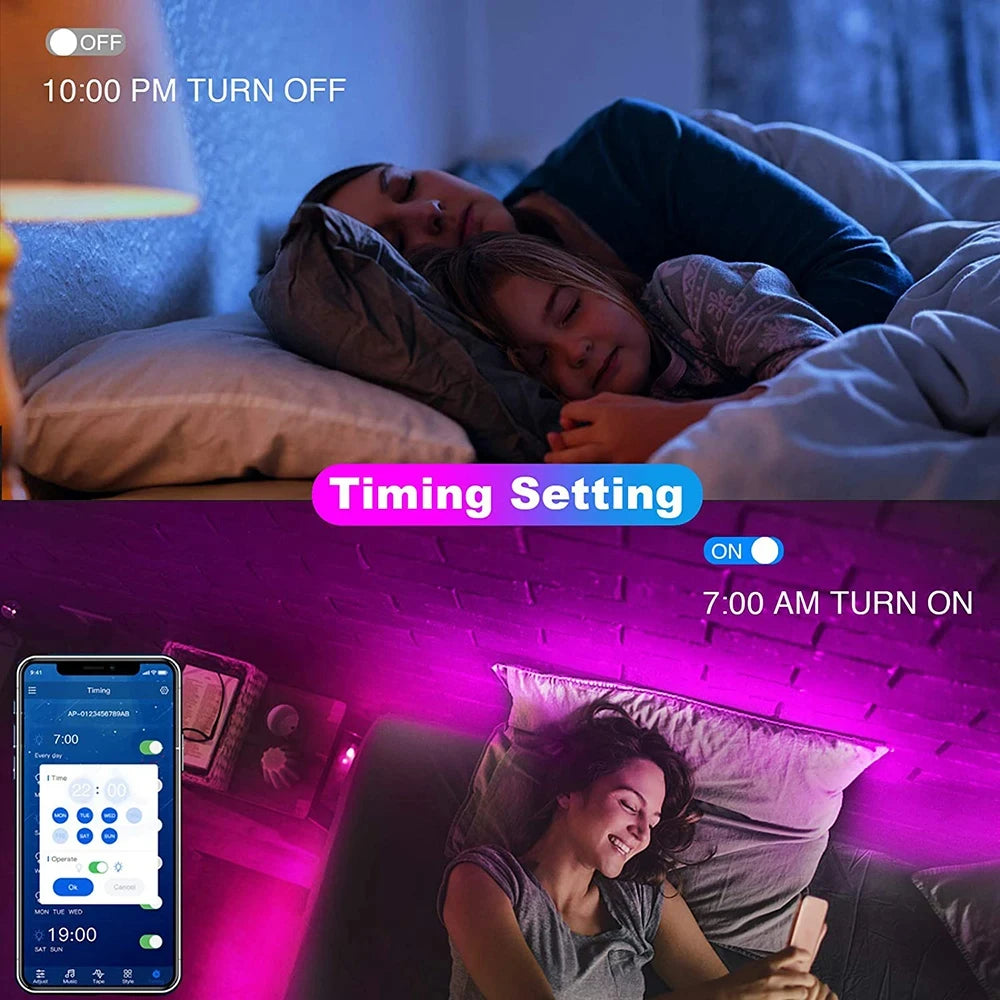 Smart LED Strip Lights | App & Remote Control, RGB Color Changing