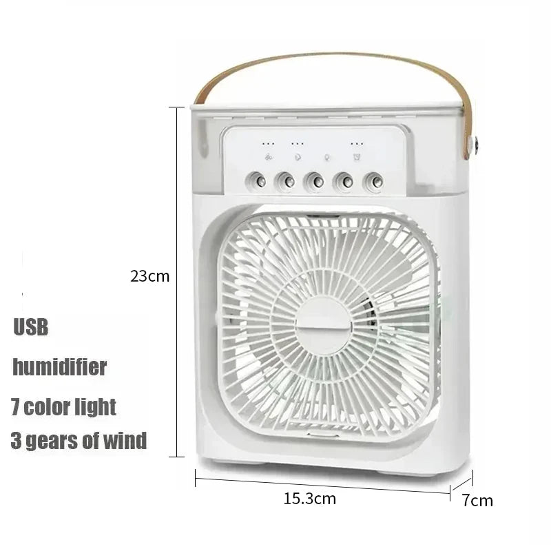3-in-1 Portable Air Cooler Fan | Humidifier, LED Night Light & USB Powered