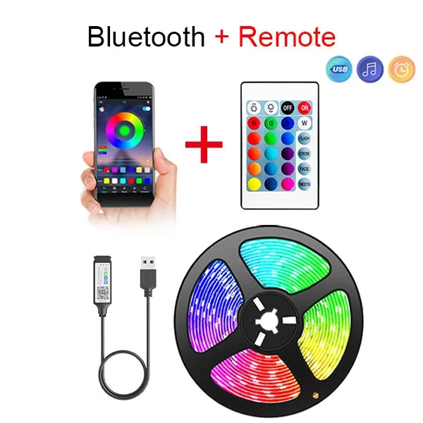 Smart LED Strip Lights | App & Remote Control, RGB Color Changing