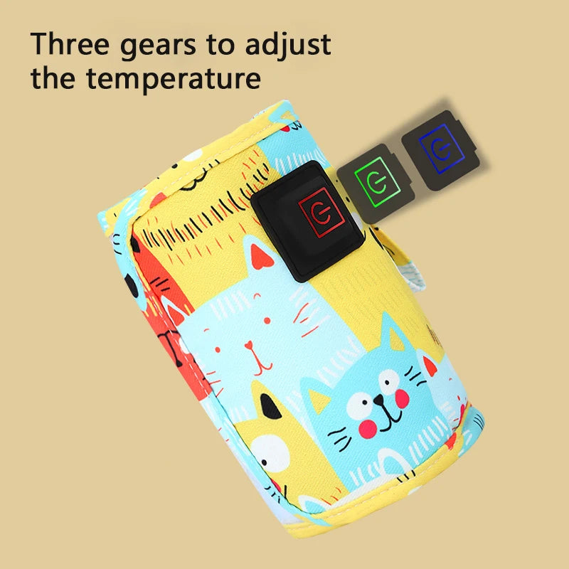 Portable USB Baby Bottle Warmer | Insulated Travel Bag & Heat Preservation