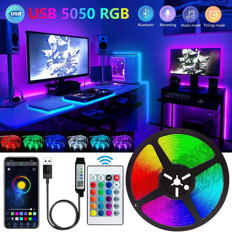 Smart LED Strip Lights | App & Remote Control, RGB Color Changing