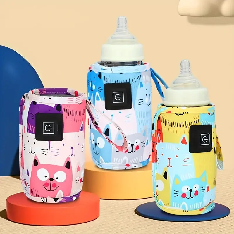 Portable USB Baby Bottle Warmer | Insulated Travel Bag & Heat Preservation