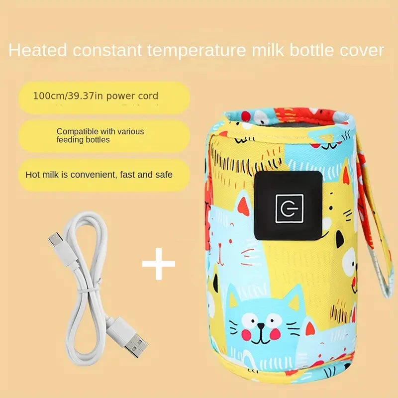 Portable USB Baby Bottle Warmer | Insulated Travel Bag & Heat Preservation