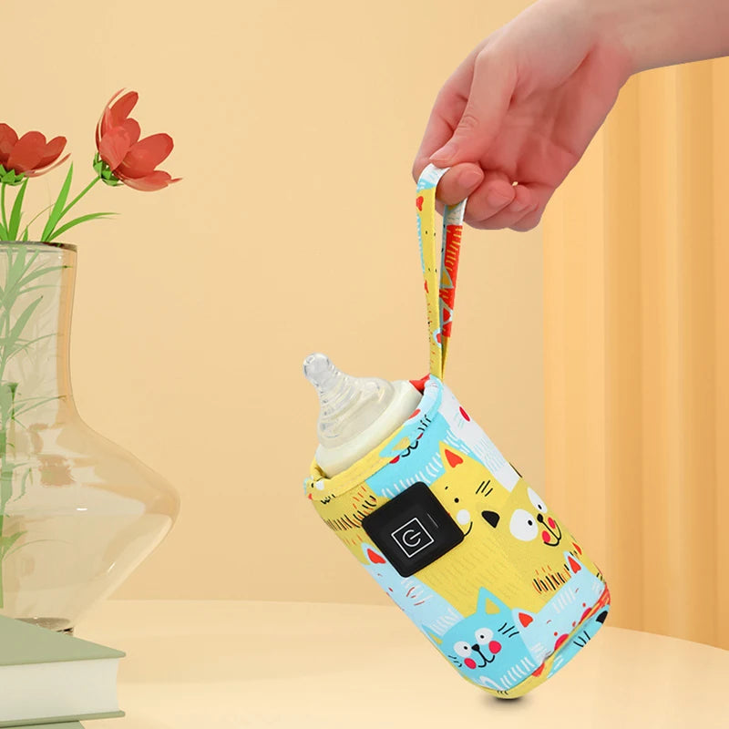 Portable USB Baby Bottle Warmer | Insulated Travel Bag & Heat Preservation
