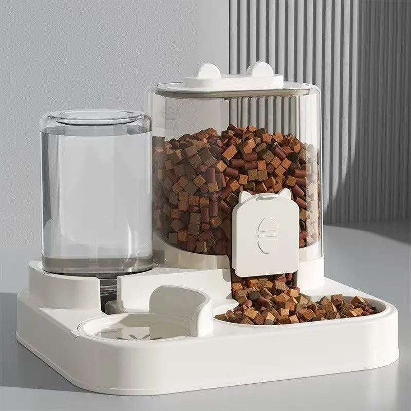 Automatic Pet Feeder & Water Fountain | Large Capacity, No Power Needed