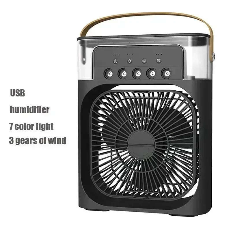 3-in-1 Portable Air Cooler Fan | Humidifier, LED Night Light & USB Powered