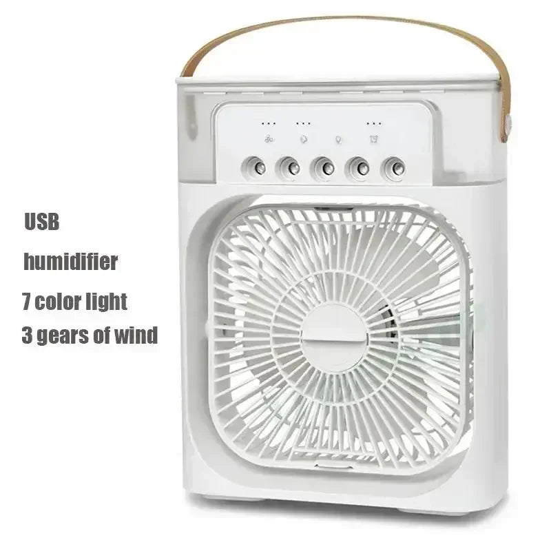 3-in-1 Portable Air Cooler Fan | Humidifier, LED Night Light & USB Powered