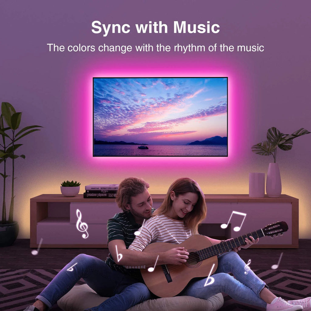 RGB LED Strip Lights | Music Sync, App & Remote Control, Color Changing